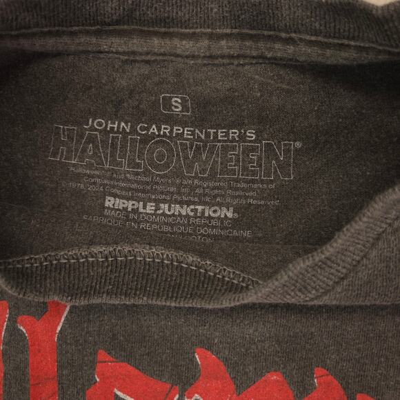 Halloween Movie Short Sleeve Casual Crew Neck Graphic T Shirt Mens Size S Gray - Picture 3 of 9